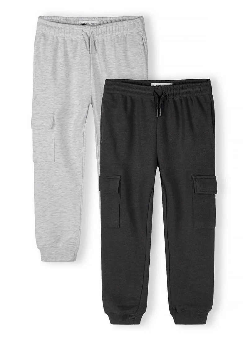 مينوتي Boys cargo joggers grey pull on elastic waistband 3-15 years